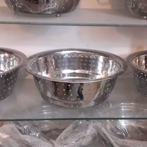 سبد و آبکش استیل، سایز (5)، 534g ،ارتفاع 11 و قطر31cm
