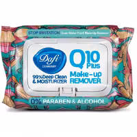 دستمال مرطوب پاک کننده آرایش دافی مدل Q10 طرح گل 2 50 عددی