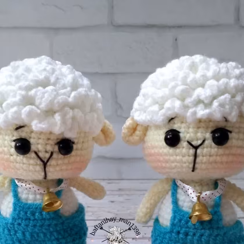 عروسک بافتنی بره ناز