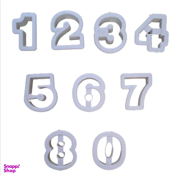 کاتر شیرینی پزی به گز مدل اعداد انگلیسی مجموعه 9 عددی