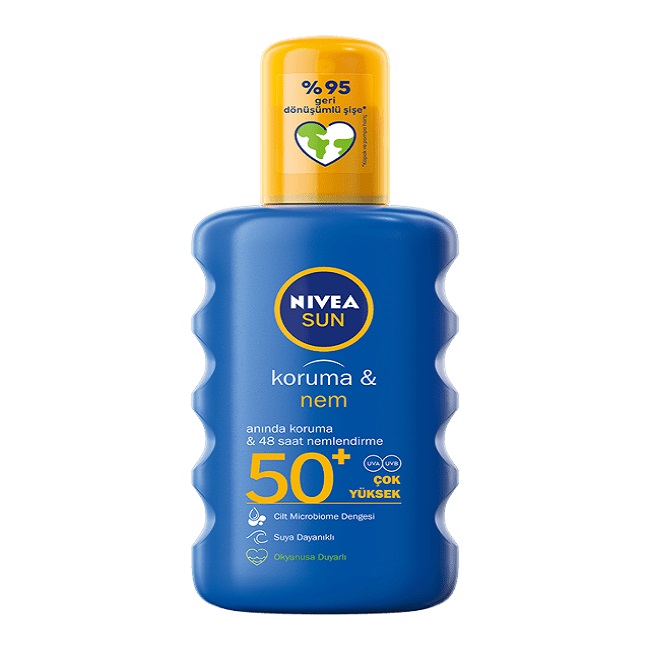 اسپری ضد آفتاب نیوآ SPF 50 مدل Koruma ve Nem مناسب انواع پوست حجم 200 میلی لیتر