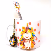 مجموعه ماگ و قاشق و گردنبند یونیکورن