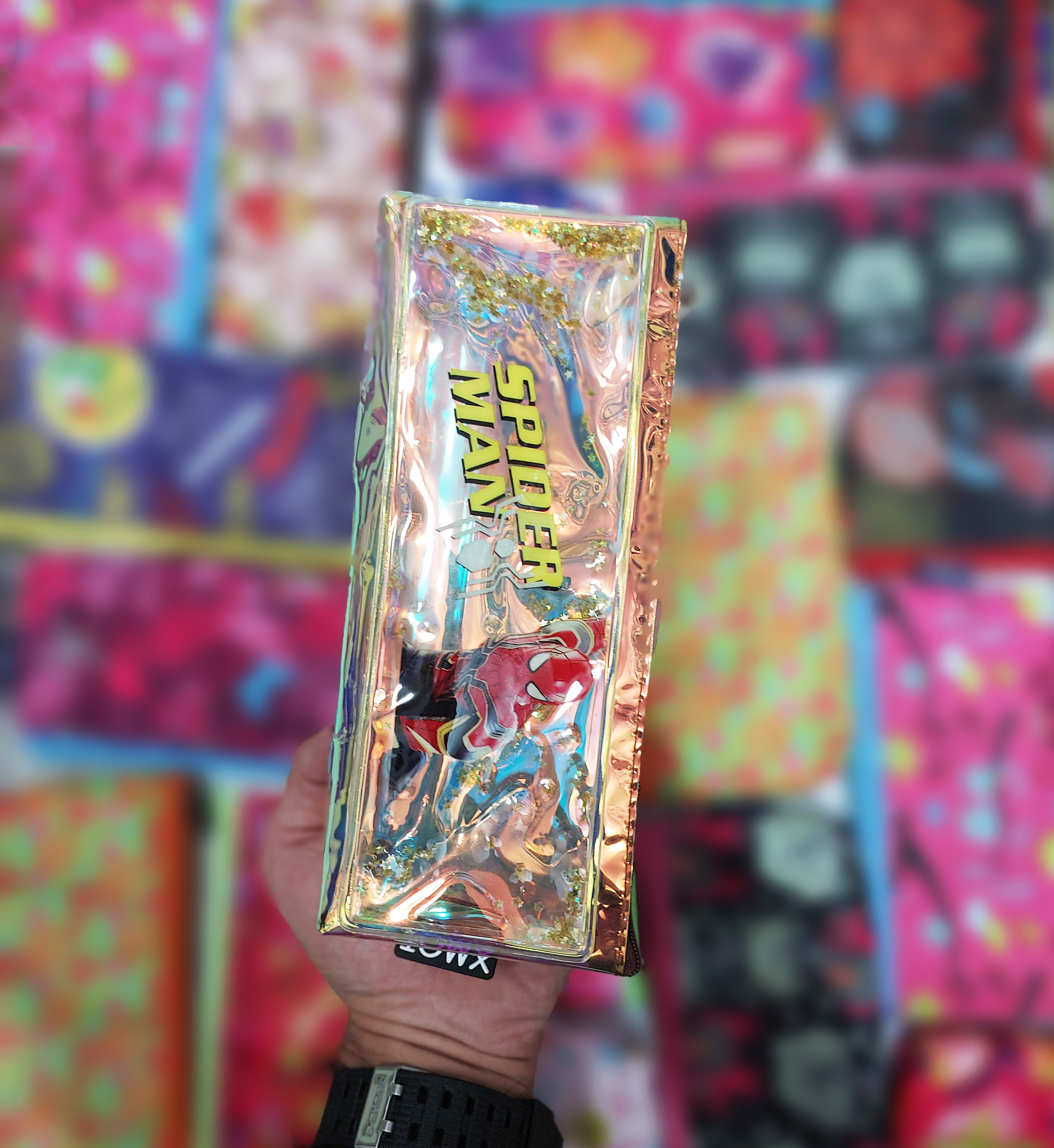 جامدادی هولوگرامی هفت رنگ اونجر طرح اسپایدر من