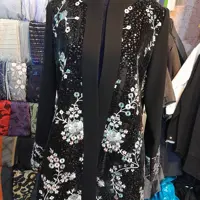 مانتو کرپ گلدوزی با دست تمام مجلسی 