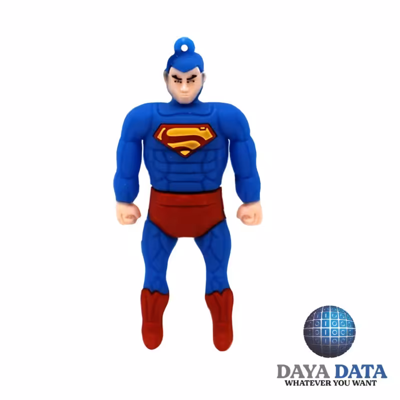 فلش مموری فانتزی دایا دیتا سوپرمن مدلPC1057-7 ظرفیت128GB-USB2 رنگ آبی