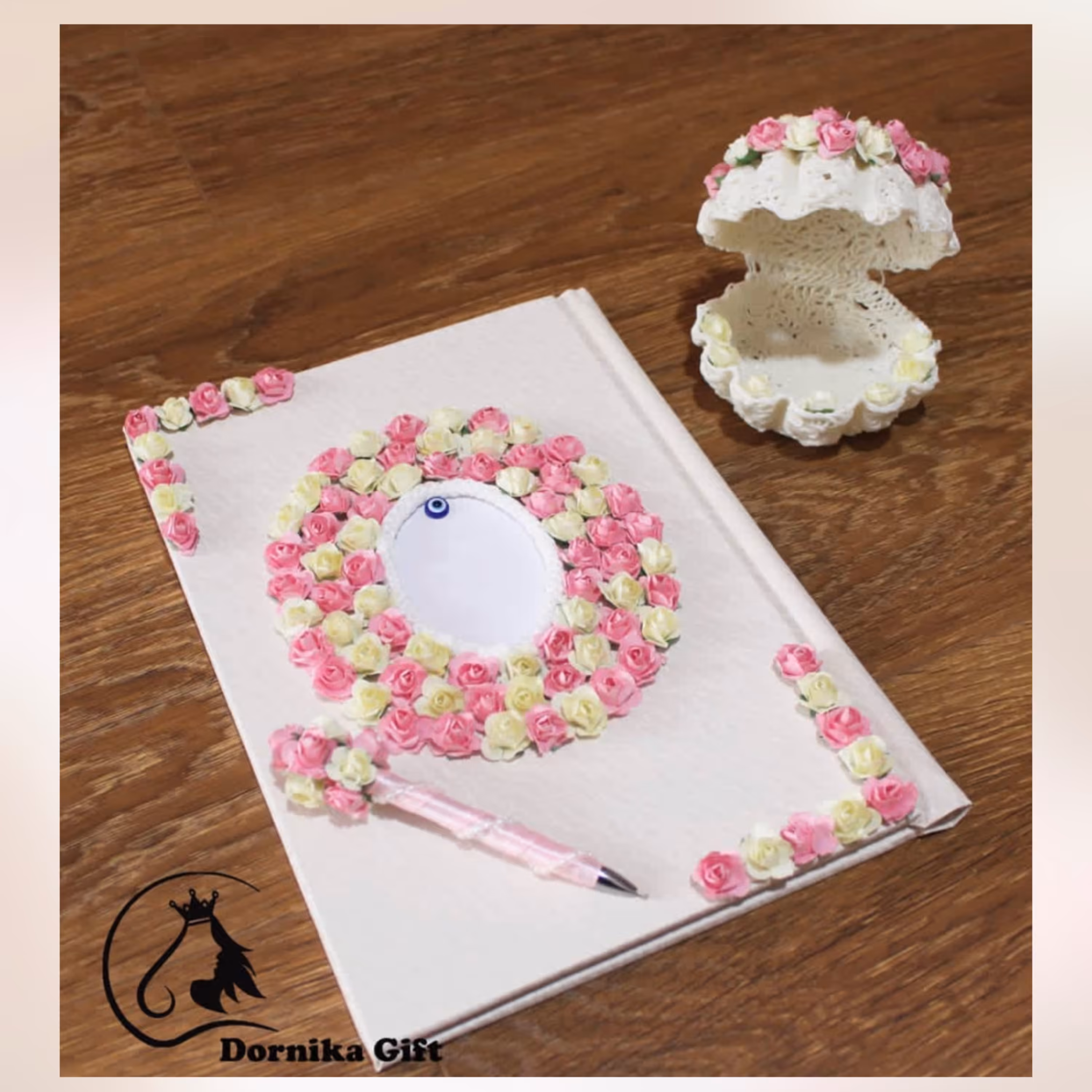 دفتر بله برون و خودکار همراه با جا حلقه