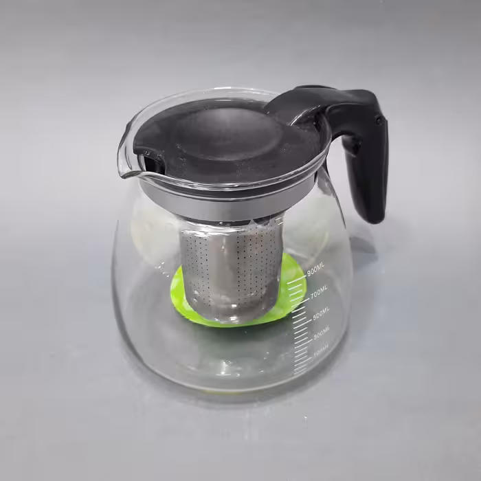 قوری پیرکس شعله مستقیم ساخت چین شفاف و مقاوم قوری شانگسین قوری چینی قوری چایسازقوری برای کتری  سماور