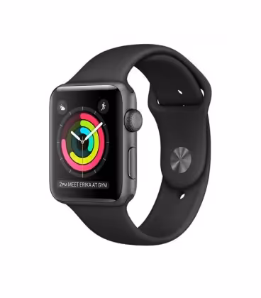 ساعت هوشمند اپل واچ سري 3 مدل 42mm Space Gray Aluminum Case with Black Sport Band