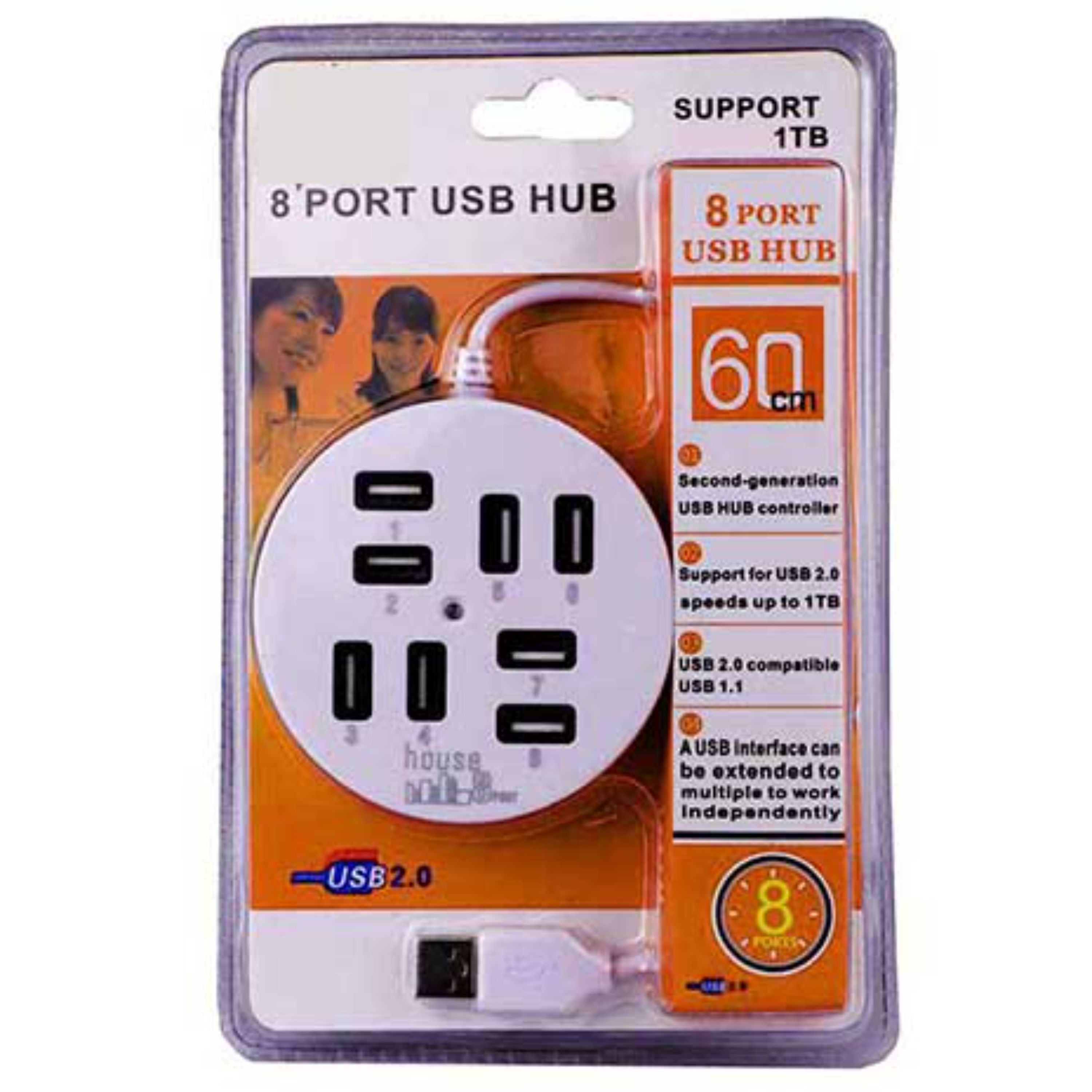 هاب 8 پورت USB20 مدل Hi-Speed