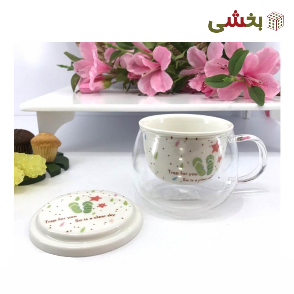 لیوان دمنوش مدل توپی