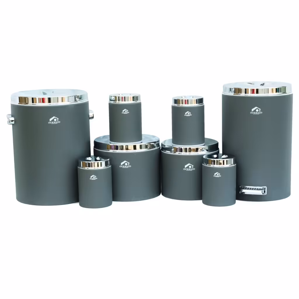 سرویس 8 پارچه آشپزخانه اورمزد درب کروم رنگ دلفینی