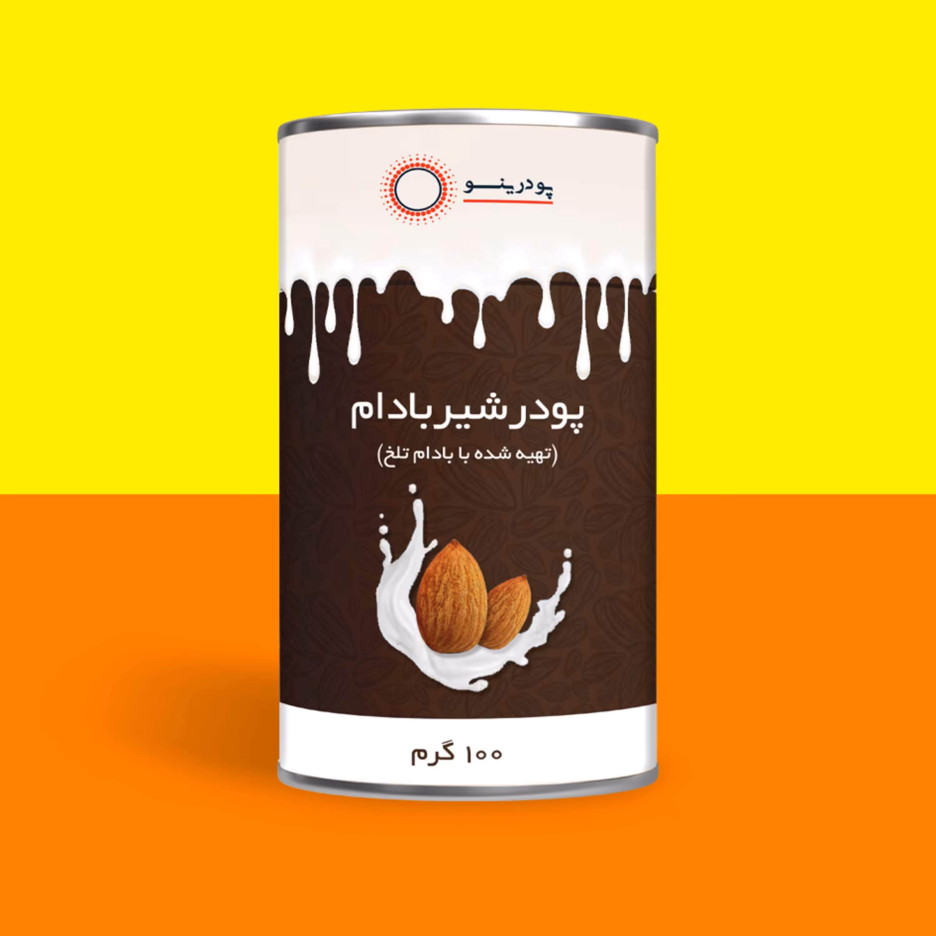 پودر شیر بادام تلخ 100 گرمی برند پودرینو