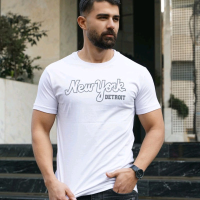 تیشرت سایز بزرگ استین کشباف مردانه