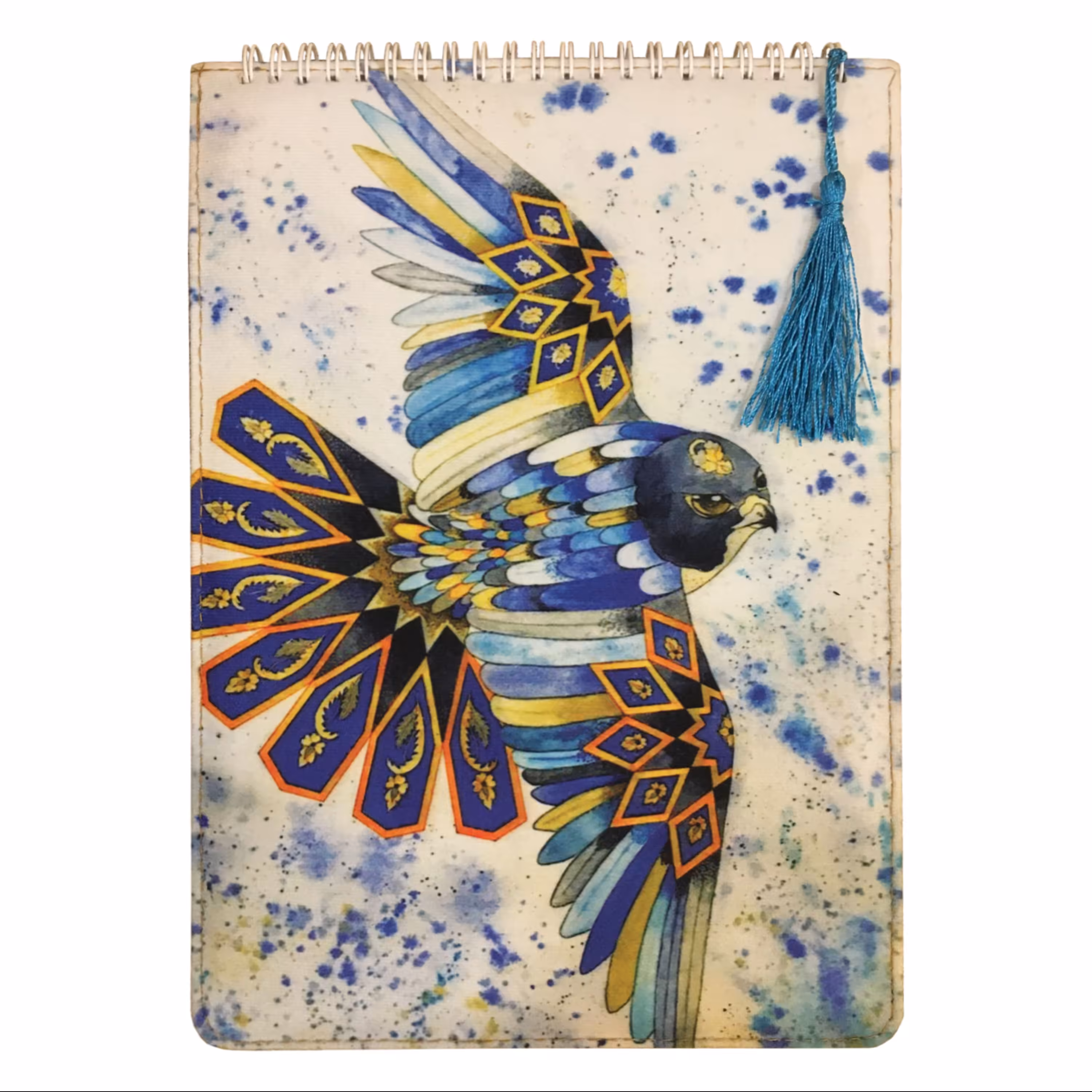 دفتر سیمی پارچه ای طرح اسلیمی سایز A4 کاغذ بدون خط 80 برگ