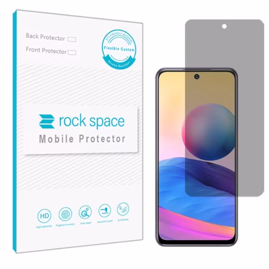 گلس پرایوسی (حریم شخصی)نانو و ضد ضربه گوشی شیائومی Note 10 5G  برند راک اسپیس