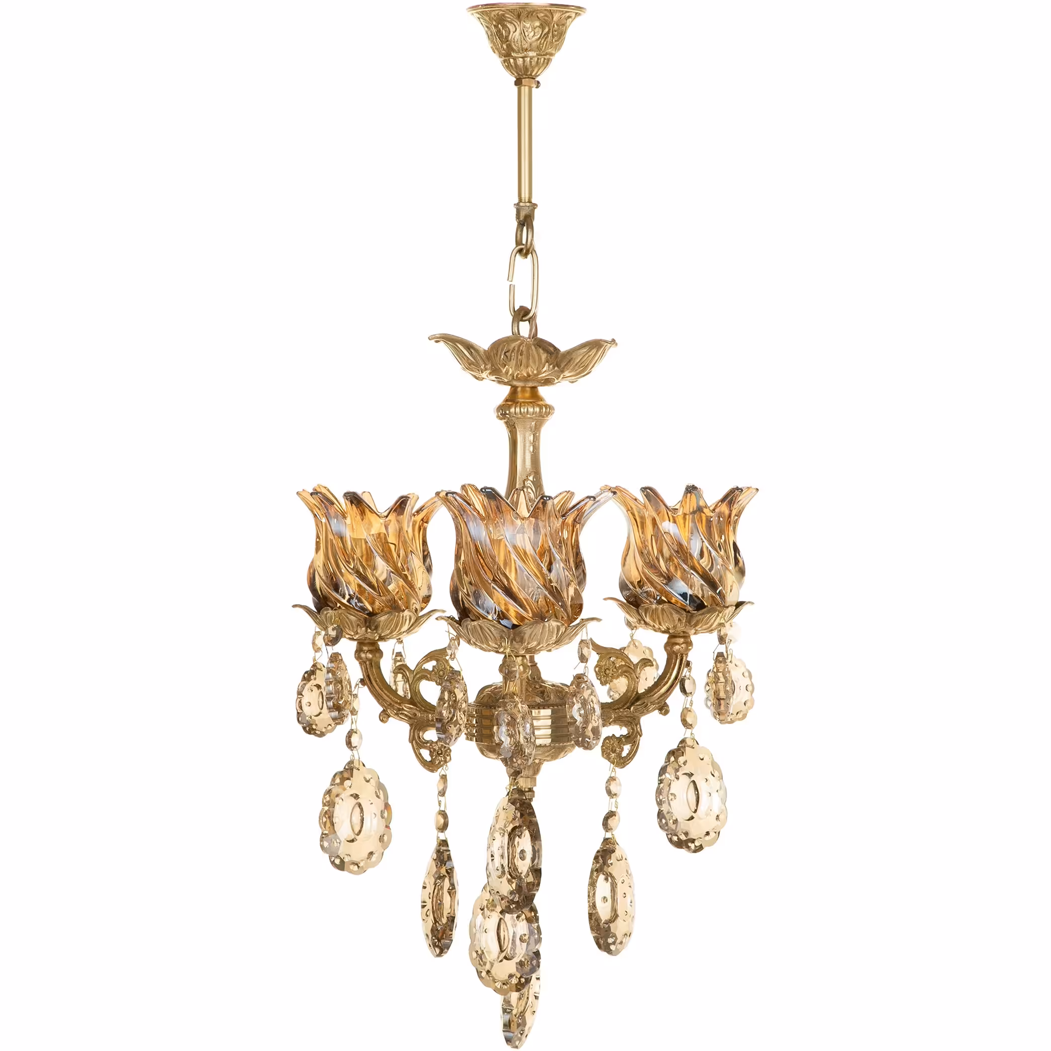 لوستر 3 شعله کلاسیک شاهان جنس برنز کد 1025 گارانتی  3 ساله 