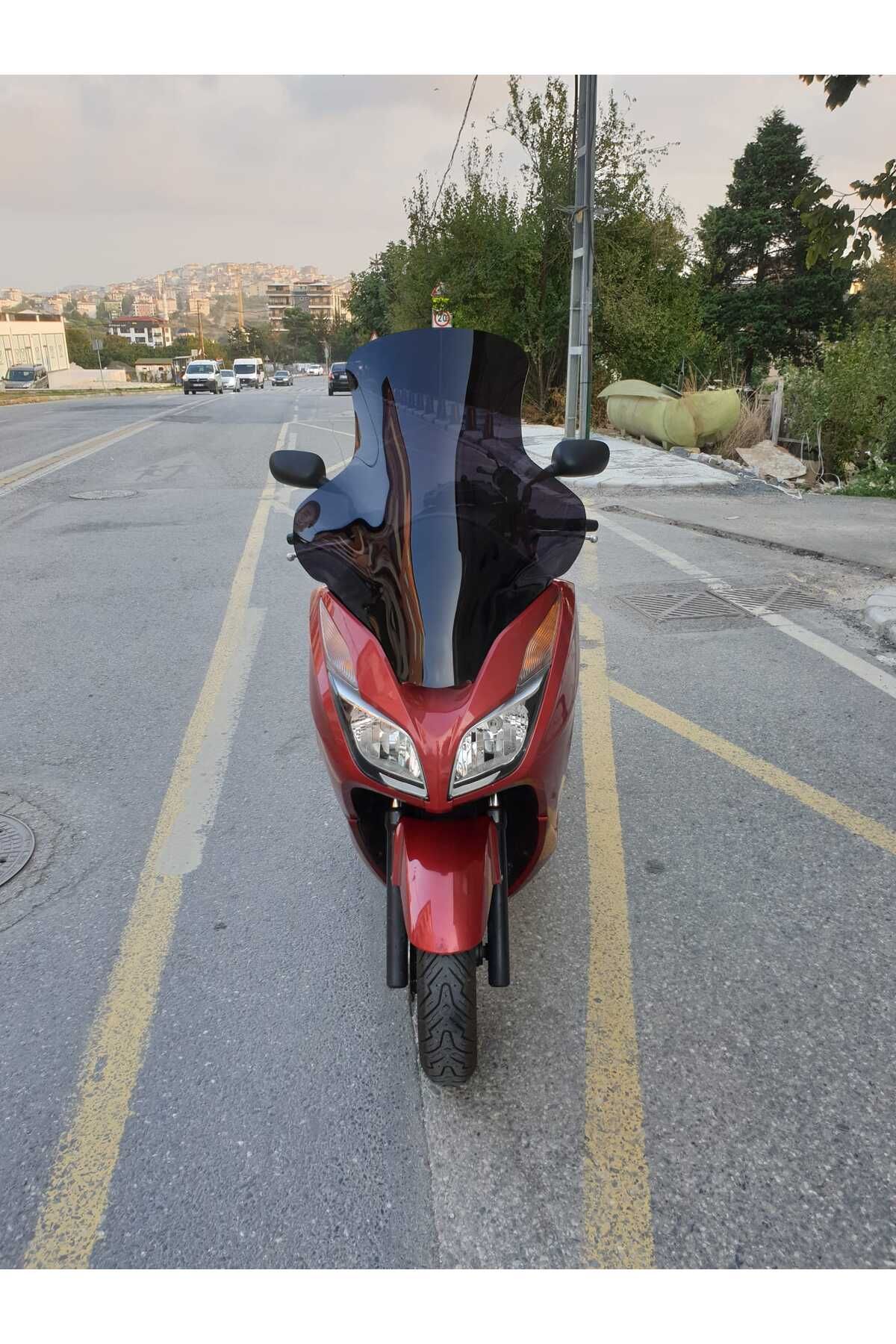شیشه جلو موتورسیکلت مشکی HONDA FORZA300 WINDSCREEN 2014 2017 ELCIKLI 78CM COLOR 4MM طول MOTOCAM