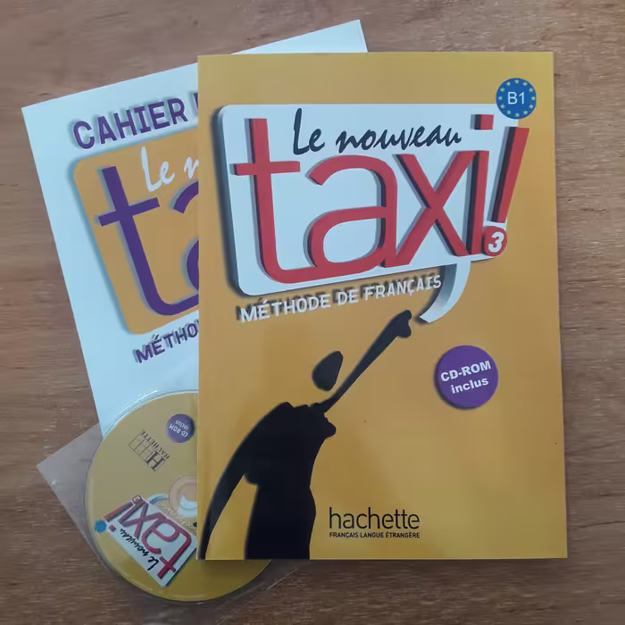 کتاب فرانسه تکسی 3 le nouveau taxi به همراه کتاب کار و DVD