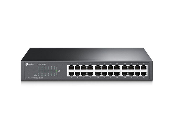 سوییچ 24 پورت مگابیتی و رکمونت تی پی-لینک مدل TL-SF1024D
