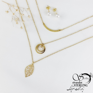 نیمست سه لاین طرح طلا برند استیل کد 10733