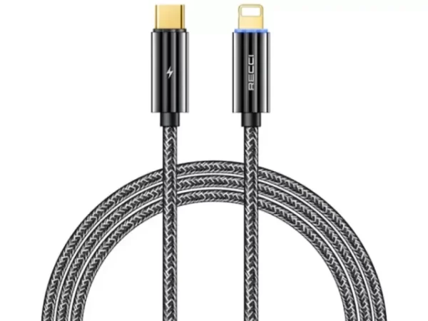 کابل شارژ تایپ سی به لایتنینگ یک متری رسی Recci RS03C USB-C to Lightning