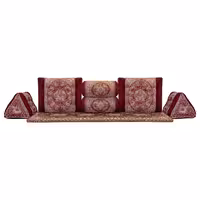 ست 7 تکه پشتی سنتی طرح خان سالار قرمز 