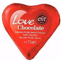 شکلات LOVE طرح قلب ترکیه Elit Chocolate الیت 21 گرم

