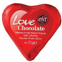 شکلات LOVE طرح قلب ترکیه Elit Chocolate الیت 21 گرم

