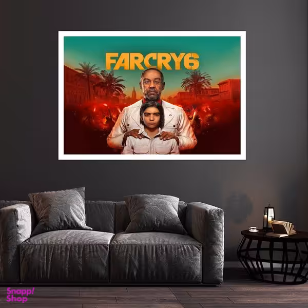 تابلو بکلیت طرح بازی Far Cry 6 مدل قاب شاسی W-s8780