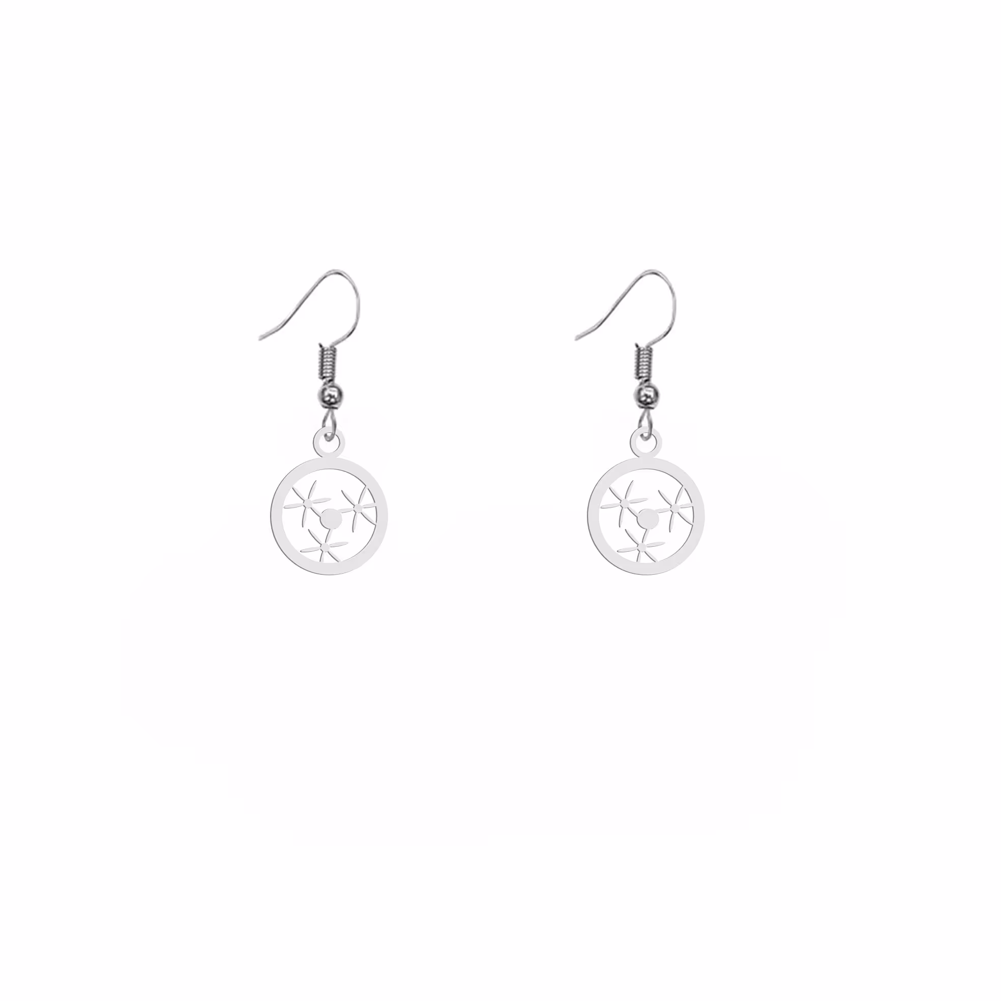 گوشواره هایکا گالری طرح دایره و گل کد ha37