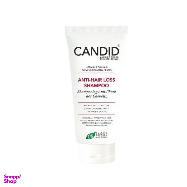 شامپو ضدریزش و تقویت کننده کاندید (Candid) مدل Anti-Hair Loss مناسب موهای نرمال و خشک حجم 200 میلیلیتر