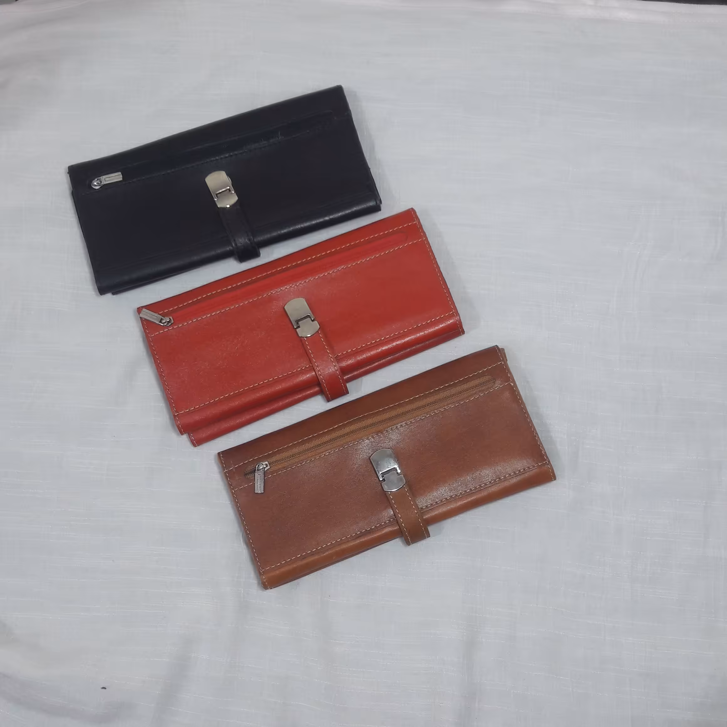 کیف  پول چرم دستی قرمز 