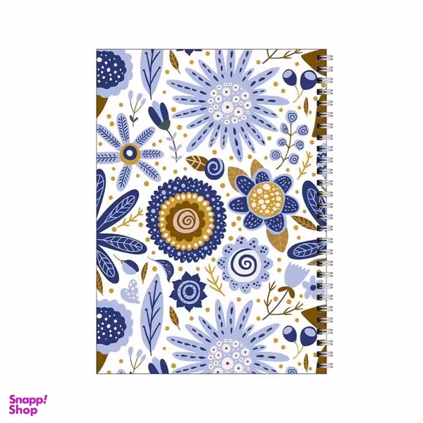 دفتر مشق 50 برگ بامبیلیپ طرح گل با تم آبی کد 9177367