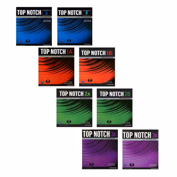 کتاب Top Notch اثر Joan Saslow And Allen Ascher انتشارات الوندپویان 8 جلدی