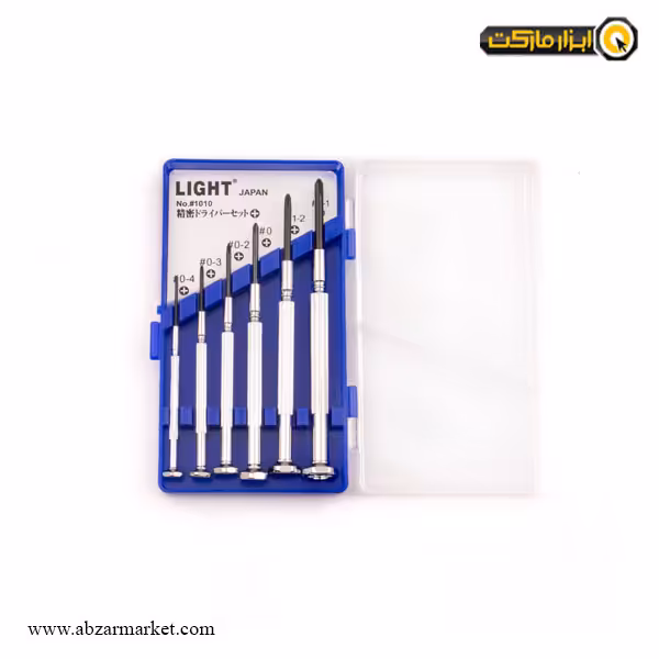 ست پیچ گوشتی ساعتی چهارسو لایت 6 عددی مدل 1010