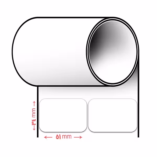 لیبل پرینتر سایز 51 * 34 (دو ردیفه)