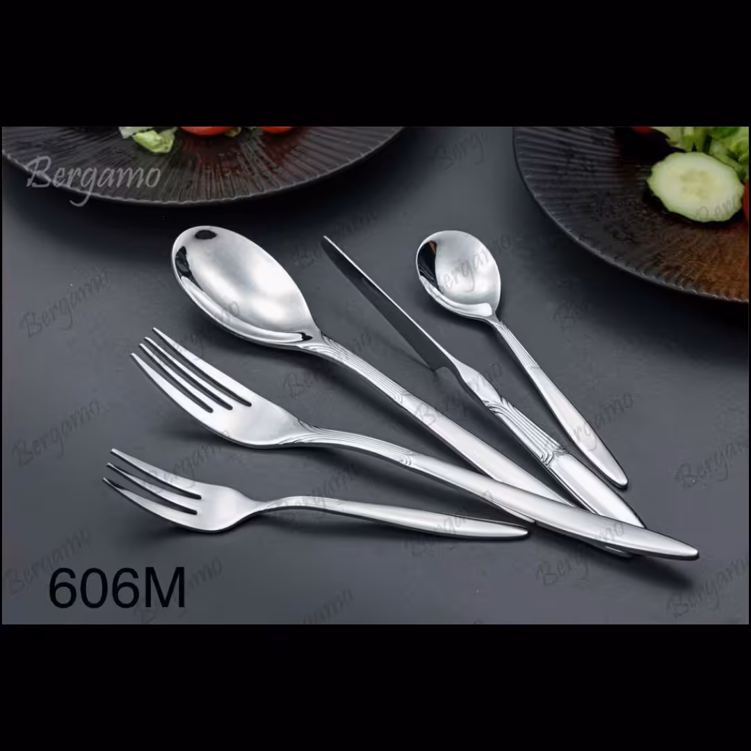 سرویس قاشق و چنگال 30 نفره 160 پارچه برند برگامو کد 606M