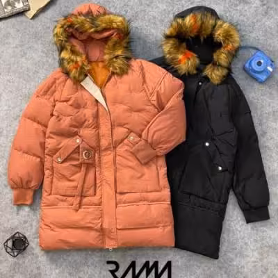 کاپشن پفکی دخترانه کد 2075