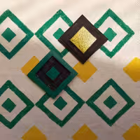 مهر طرح هندسی مهر دستساز لینولئوم 