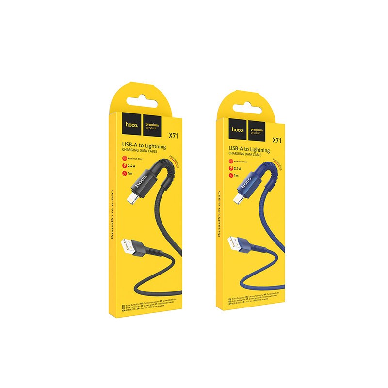 کابل شارژ فست آیفون هوکو مدل X71.با گارانتی یکساله تعویض کالا با نو 