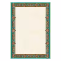 کاغذ تذهیب و ابروبادA4 طرح اسلیمی کد 0011 گلاسه مات20 1 گرمی بسته 20 برگی