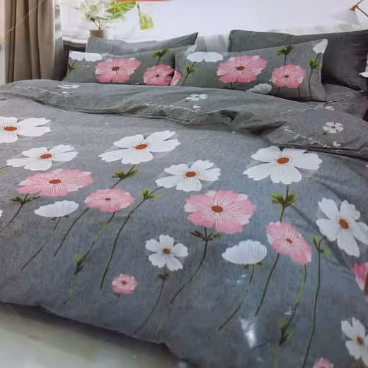 پارچه طوسی، گل صورتی