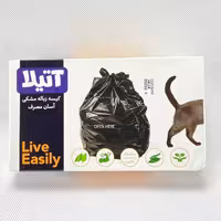 کیسه زباله مشکی آسان مصرف 25 عددی جعبه ای آتیلا سایز بزرگ 70 در 90 سانتی متر