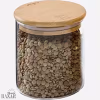 جا حبوبات در چوبی گرد 10 سانت یونیک کد 1750