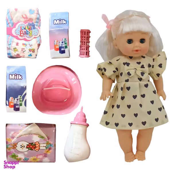 عروسک مدل LOVELY BABY NO.9099 کد 10022مجموعه 8 عددی