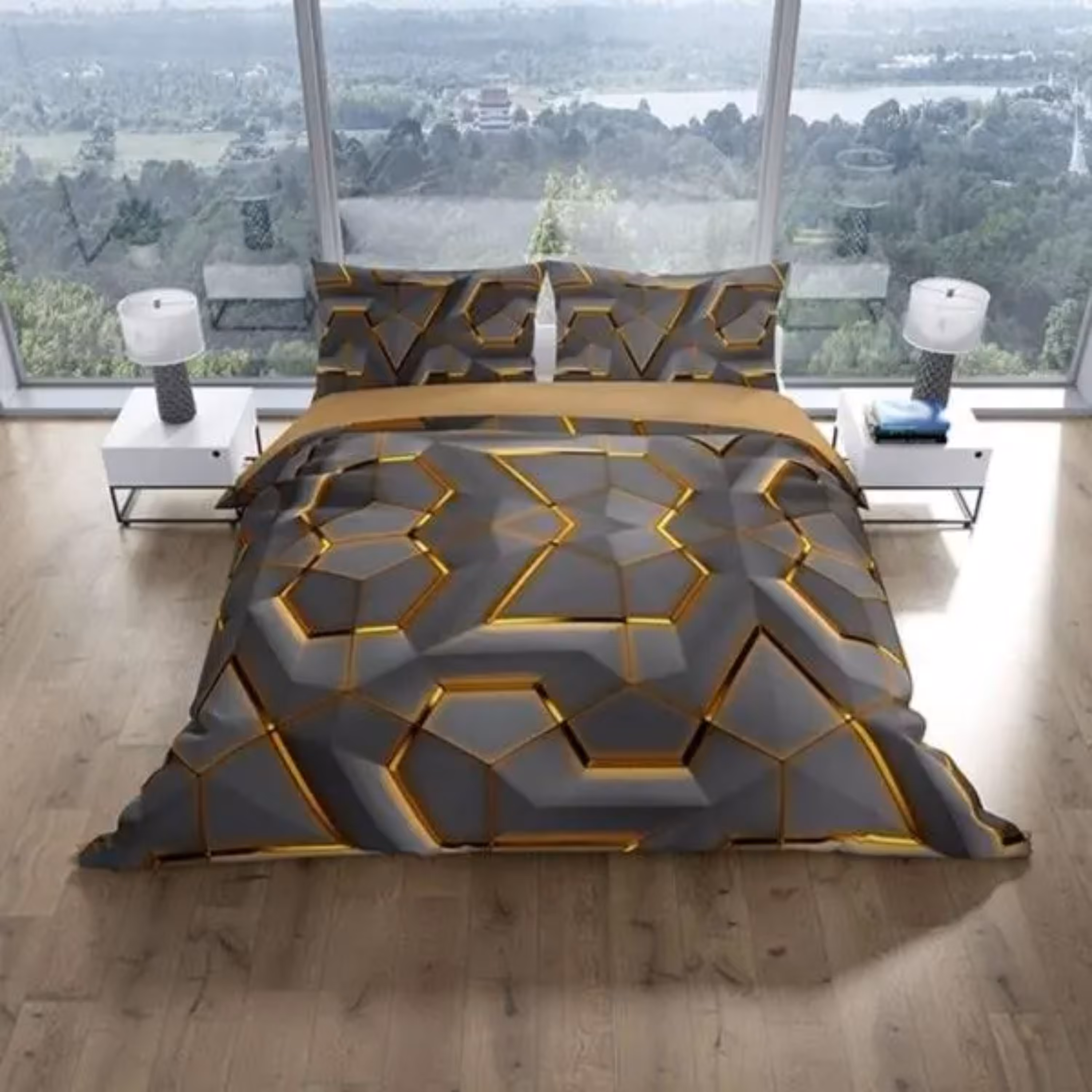 روتختی دونفره  چاپ سه بعدی میکرو شش تکه طرح بلاک