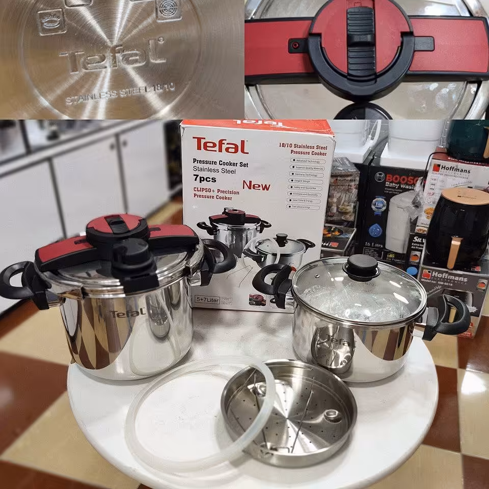 زودپز دوقلو رو گازی Tefal لطفا قبل ثبت موجودی بگیرید   
