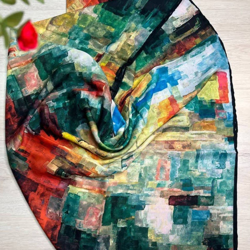 روسری طرح نقاشی آبستره