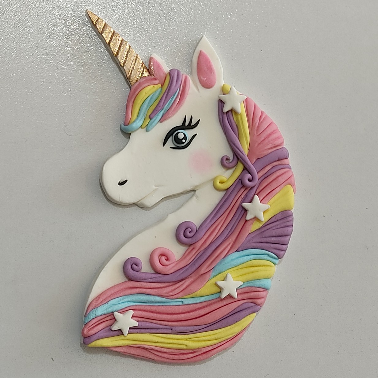 تاپر اسب تک شاخ فوندانتی جذاب ارتفاع با شاخ 15 سانت