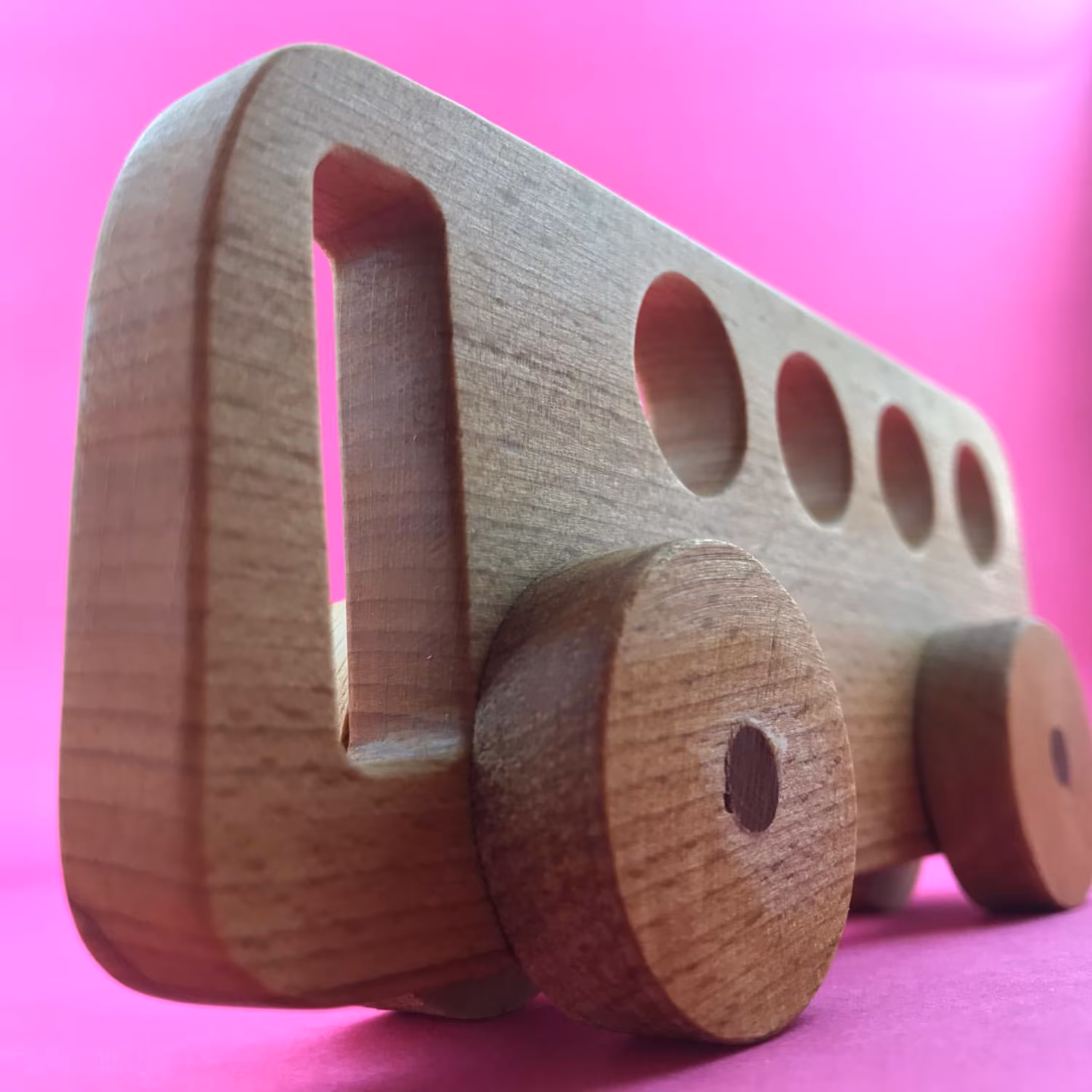 ماشین اسباب بازی چوبی-ارگانیک مدل اتوبوس